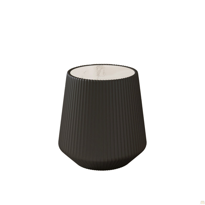Table basse moderne en cuir fritté, Noir