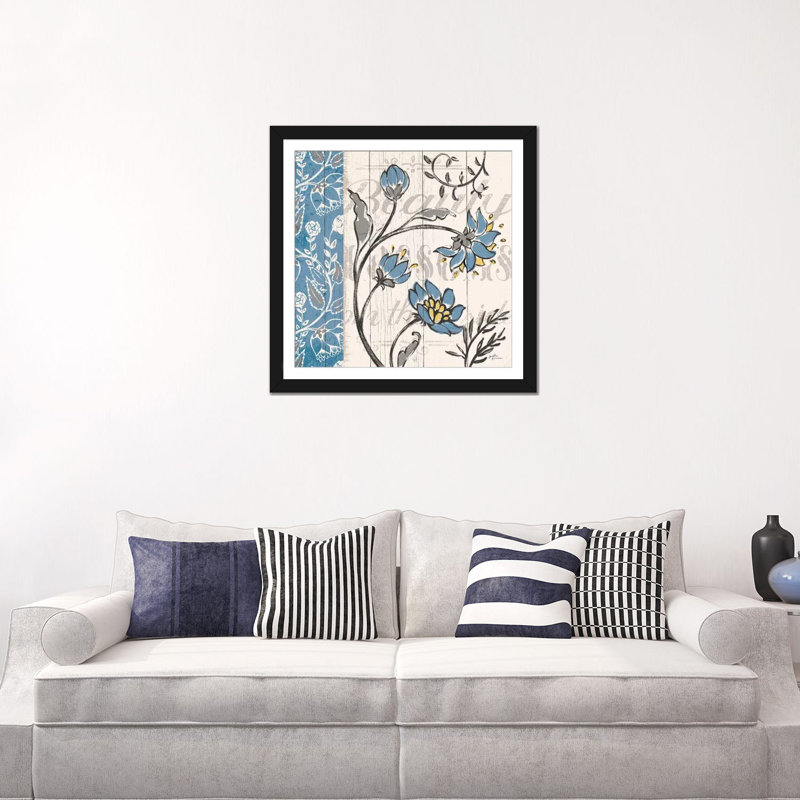 «Blooming Season II», impression sur toile tendue, Papier beaux-arts encadré noir, Blanc, H 24 po x l 24 po x P 1 po