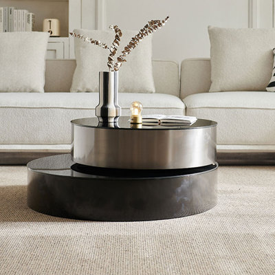 Table basse moderne et luxueuse noire minimaliste