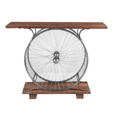 Fanette 100cm Solid Wood Top Console Table