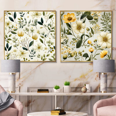 «Cheve - Abstract Botanicals», ensemble de 2 reproductions d'art sur toile