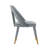 Neda Modern Velvet Upholstered Elm Wood Dining Side Chair in Gray-91028775