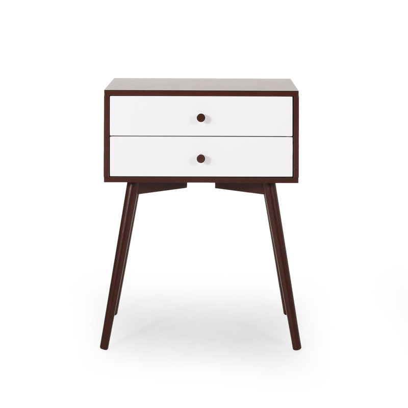 Table de bout avec rangement Eller, Brun