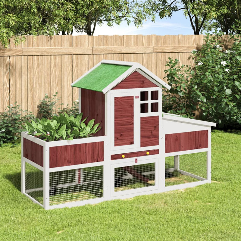 Lakeville Rabbit Hutch, Mocha/White/Green
