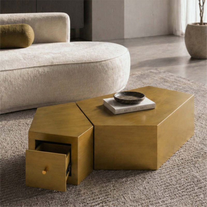 Ensemble de 2 tables basses Modern Geometric