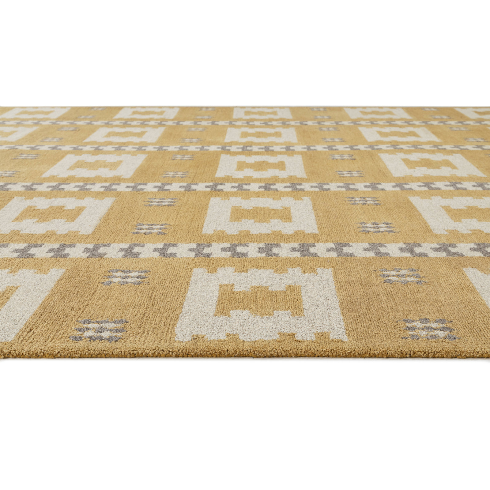 Elsey Hand-Tufted Geometric Wool Rug, Rectangle 8'9" x 11'9"