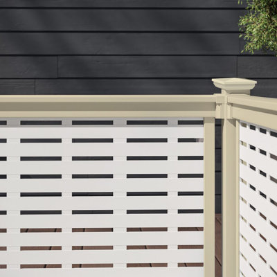 6 ft. W x 36 in. H T-Top Vinyl Rail for Decorative Screen Panel Infill