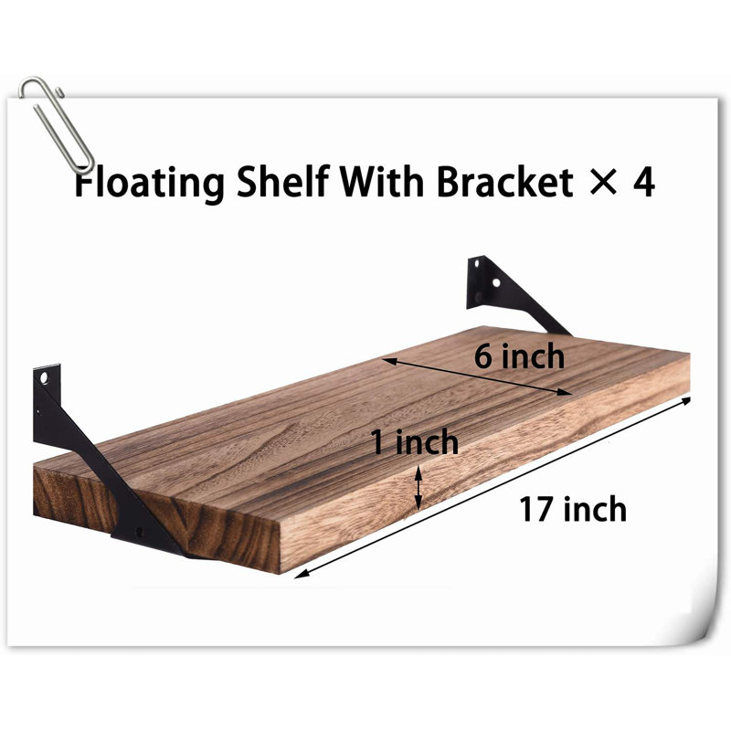 Tablette flottante en bois 5 pièces Fenella