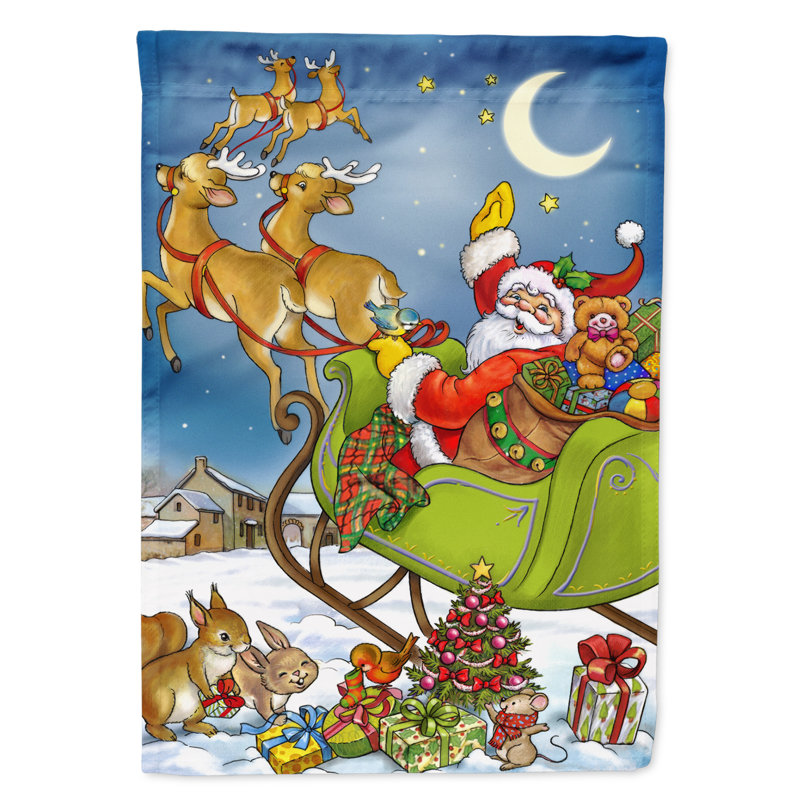 Zaven Double Sided Polyester Christmas Garden Flag, 40" H x 28" W