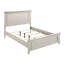 Lit de style style blanc, meubles en bois avec tête de lit et rails, sommier requis-235121757