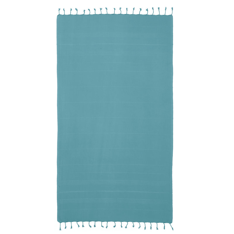 Serviette de plage en coton turc Summer Fun Pestemal, Turquoise