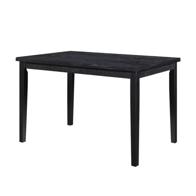 Table de salle à manger à finition noire et salle à manger de style décontracté
