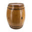 Table d'appoint en tonneau rustique avec rangement intérieur et support à vin