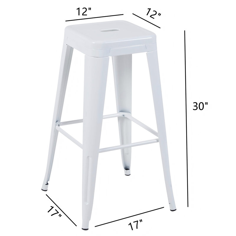 Tabouret à hauteur de comptoir 30 pouces, Blanc, 2, 30