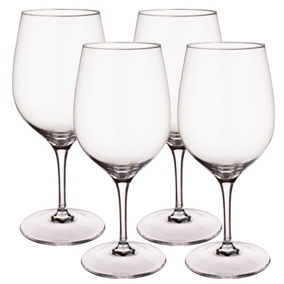 Villeroy & Boch Entrée Set/4 16 oz Crystal Red Wine Stemmed Wine Glasses