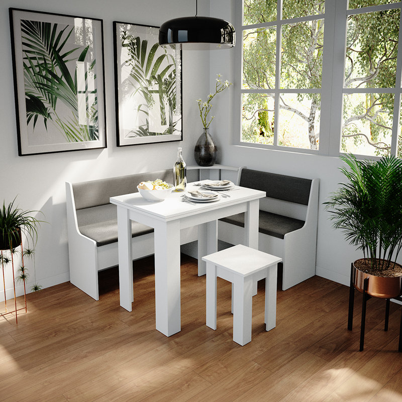 Straus Dining Set, White