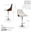 Tabouret de bar rotatif à hauteur ajustable Arefa-1039643499