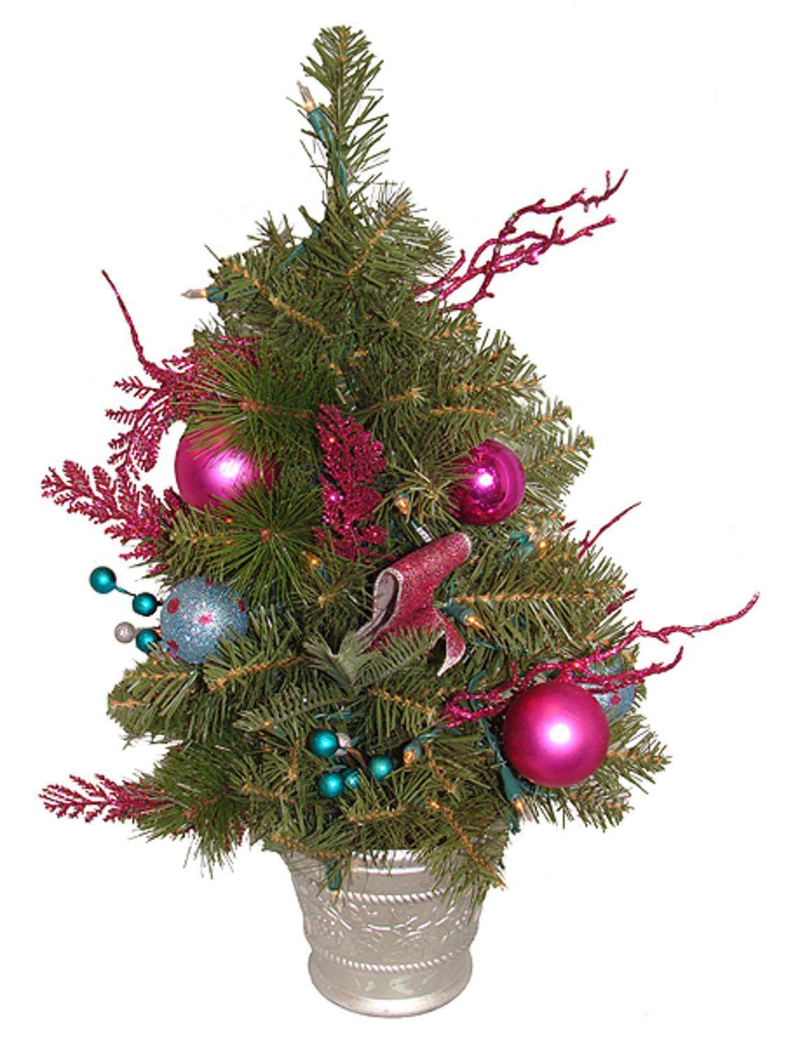 Snowy Green Artificial Christmas Tree With 35 Clear Lights