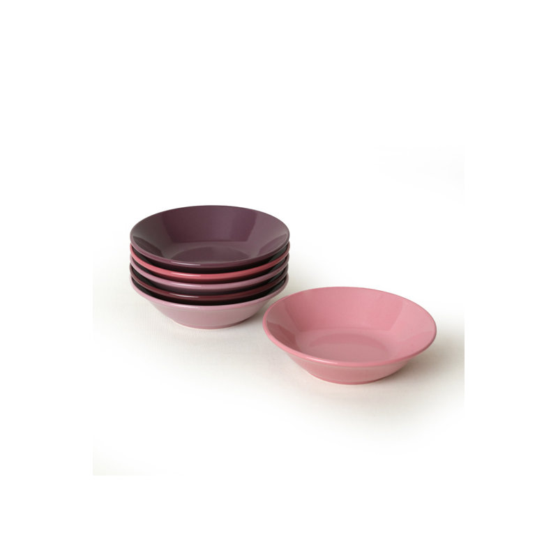 Elegant Purple Ceramic Plate Set (6 Pieces), 7.1 x 7.1 x 1.0 inches | 100% Non-Absorbent, Antibacterial, Easy to Clean | Dishwasher & Microwave Safe, Resistant to Thermal Shocks, Perfect for Dining & Entertaining