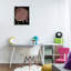 Hippopotame et oiseau sur cadre flottant noir, design par Carla Daly-51073520-51073524