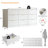 63"W 9-Drawer Dresser Cabinet Chest Of Drawer With Gold Handle-2040144870