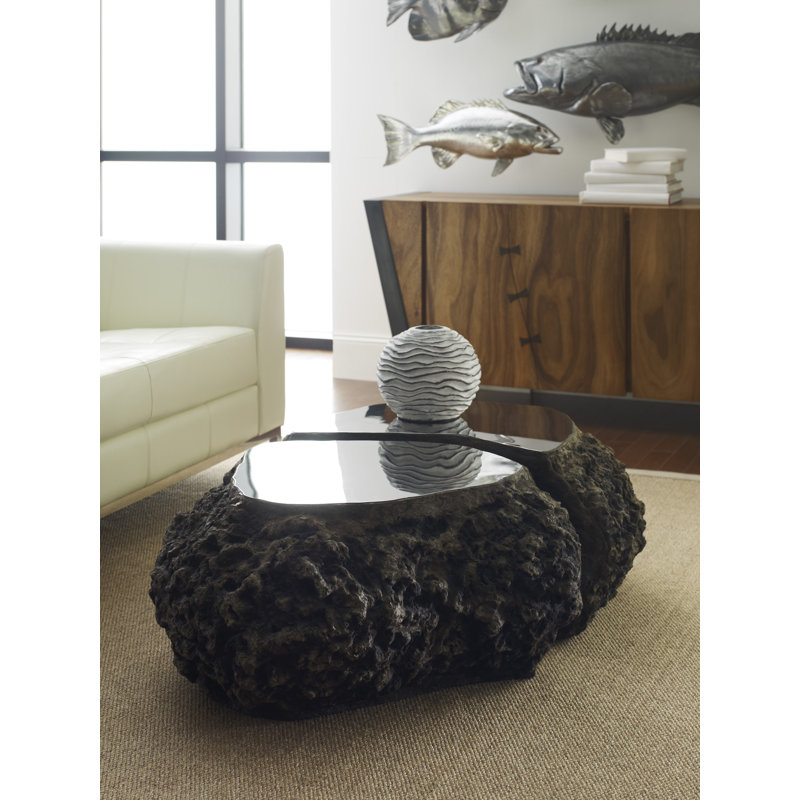 Rectangular Grey Stainless Steel Coffee Table
