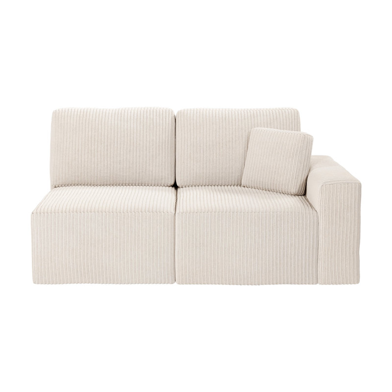 Two-seater Sofa, Beige Corduroy