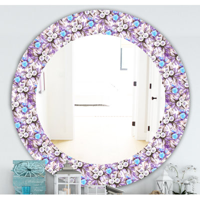 Fleurs vertes 4 - Miroir traditionnel