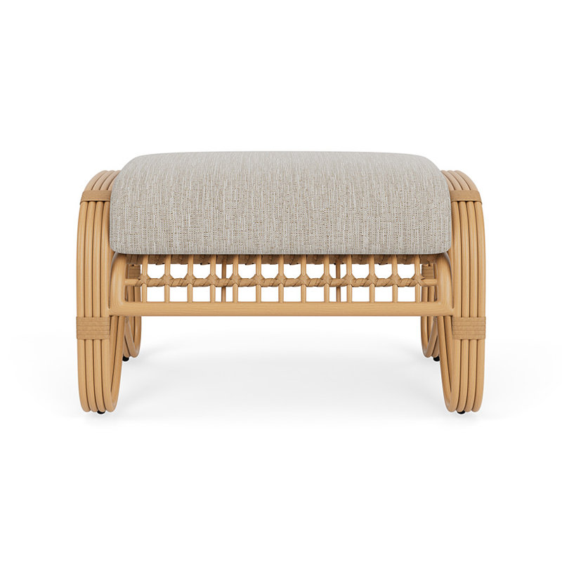 Riviera Outdoor Ottoman, Friendly Flax