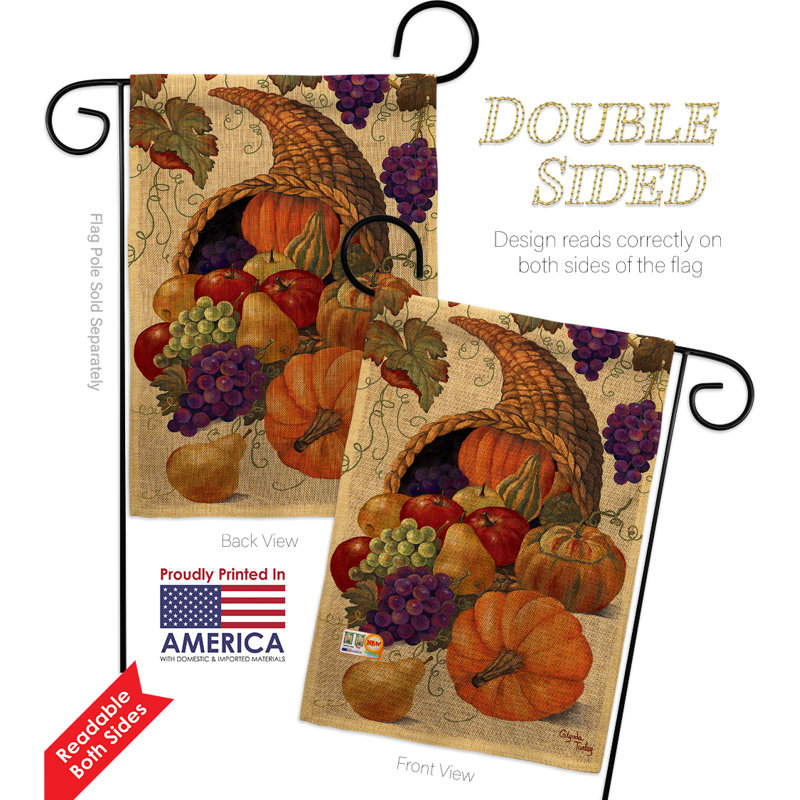 Double Sided 18.5'' H x 13'' W Polyester Garden Flag
