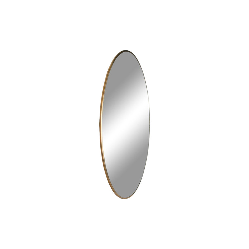 Ashirah Metal Flat Wall Mirror, 40 cm H x 40 cm W, Brass