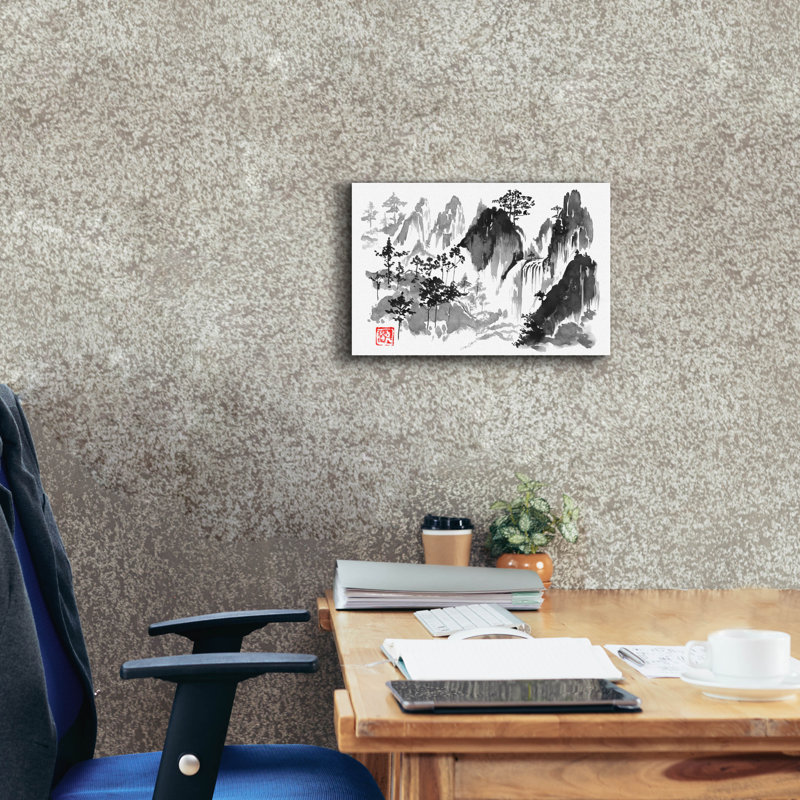 «Cascade» par Pechane, art mural sur toile, H 12 po x l 18 po x P 0,75 po