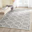 Tapis gris / ivoire touffeté à la main à motif géométrique d'Igna-202954831