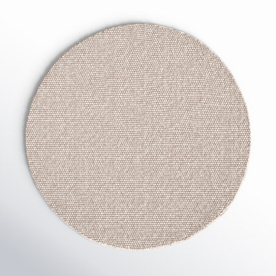 Elle Beige Hand-Woven Wool Rug