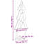 Christmas Tree with Stand Brown Solid teak wood-422550010