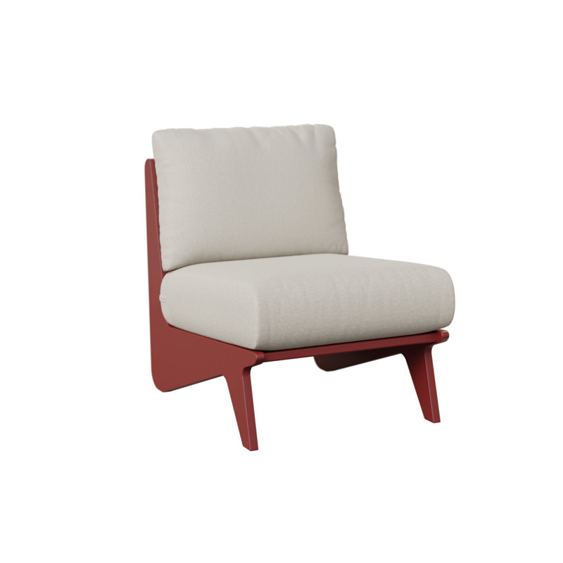 Holland Outdoor Lounge Chair, Nude Beach Sky, Red