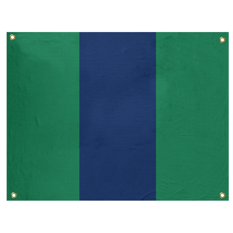 Vancouver Polyester Tapestry, Green/Blue/Green, 59" H x 80" W x 2" D