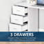 Bureau d'ordinateur moderne de 47 pouces avec 3 tiroirs et une tablette de rangement, conception compacte pour un poste de travail efficace