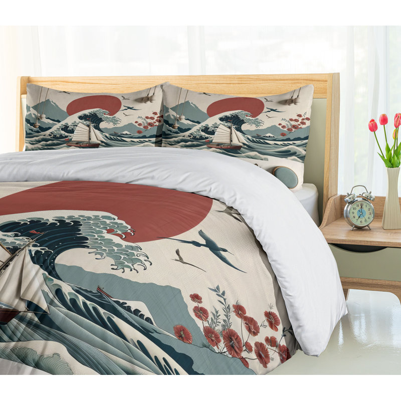 Nautical Duvet Cover, King Duvet Cover + 2 Standard Shams