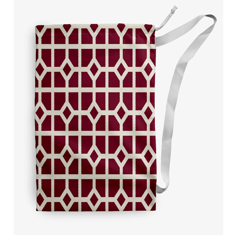 Fabric Laundry Bag with Handles, Small (29" H x 18" W), Red