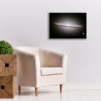 'Sombrero Galaxy' by NASA's Hubble Space Telescope Canvas Wall Art