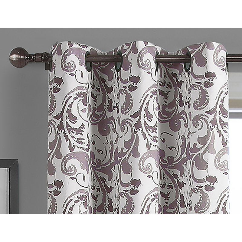 Culbertson Semi Sheer Curtain Single Panel, Dusty Lilac