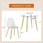 Ensemble de salle à manger Aurora Luxe en verre doré moderne: chaises en PET haute densité, assemblage de 20 minutes, table ronde peu encombrante (ensemble de 5)-191986633-191986631-191986629