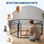 Parc à chiens robuste en métal à 6 panneaux avec porte, pliable, pour l'intérieur et l'extérieur - Montage sans outil, fixation sécurisée, résistant à la rouille, 70,3 x 60 cm-134227009-134227010