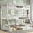 Queen Over Queen Over Queen Bunk Bed, Metal Triple Bunk Bed With Safety Guardrails, Heavy-Duty Bunk Bed With Noise-Reduced Design, White-1685476722-1685476716