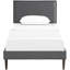 Lit plateforme en tissu Camille avec pieds fuselés carrés Modway-612714270-612714243