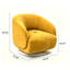 Fauteuil d'appoint pivotant en velours jaune