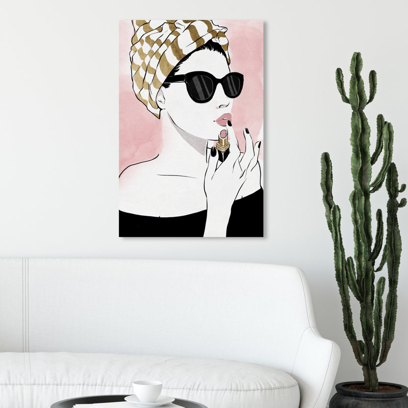 « all glammed up night feuille », impression encadrée, H 30 po x l 20 po x P 0,75 po, Toile tendue