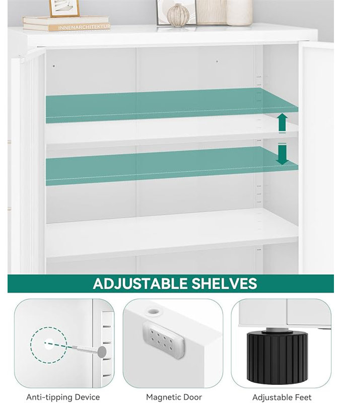 Chowk 2-Door File Cabinet, White