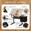 Table de dessin réglable avec tabouret et 3 tiroirs de rangement, bureau de travail inclinable pour l'art, l'écriture et la lecture, poste de travail de 35,43 po x 23,62 po-1365050125